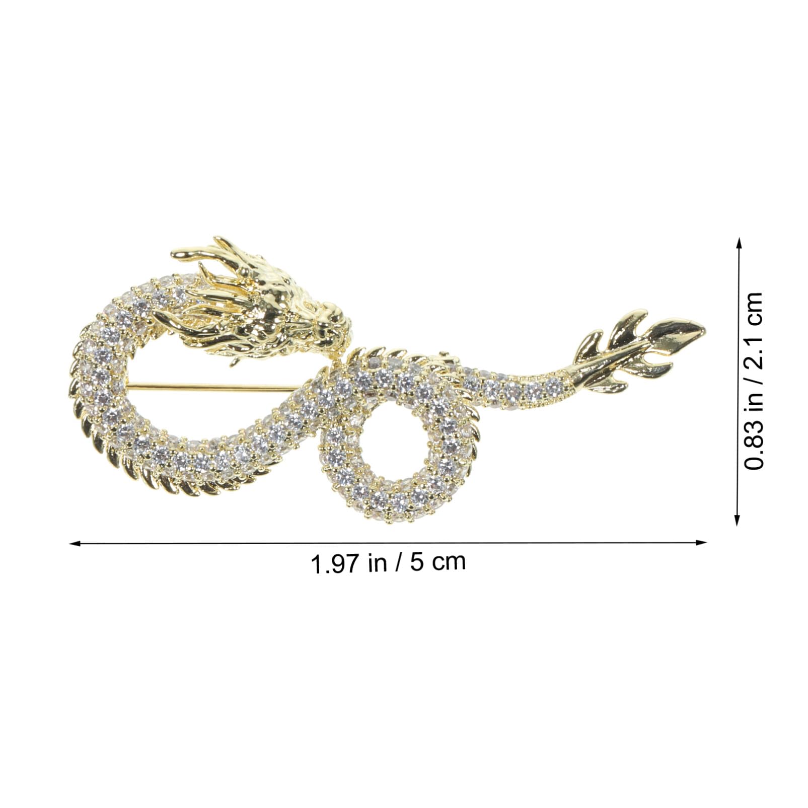 Emaille Vintage Dragon Brosche Pin Frauen Männer Tierstifte Clip -Revers für Schals Pullover Jacken Kleidung Kleidung 5x2.1x1cm