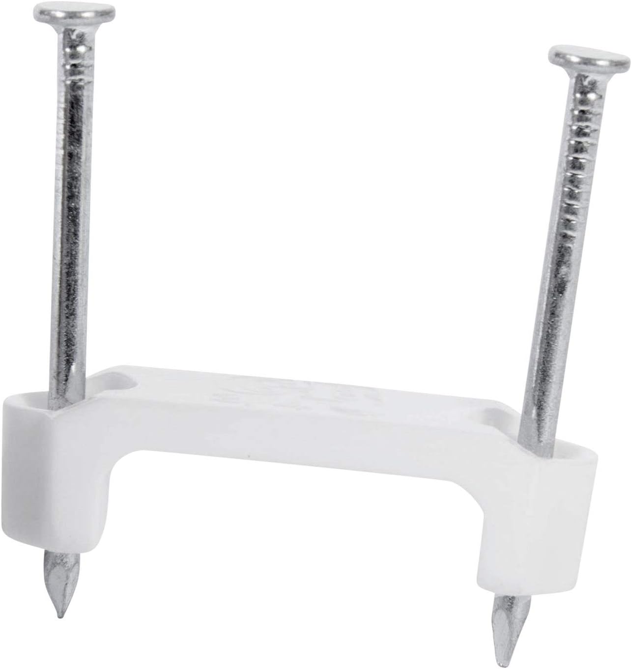 Gardner Bender PS-150Z Plastic Staple, ½ Inch., Secures Romex, UF & (NM) Non-Metalic Cable, Polyethylene - UV Resistant, Splinter Free, Application: 14/2, 12/2, 10/2 (NM) Non-Metalic Cable, 100 Pk., White