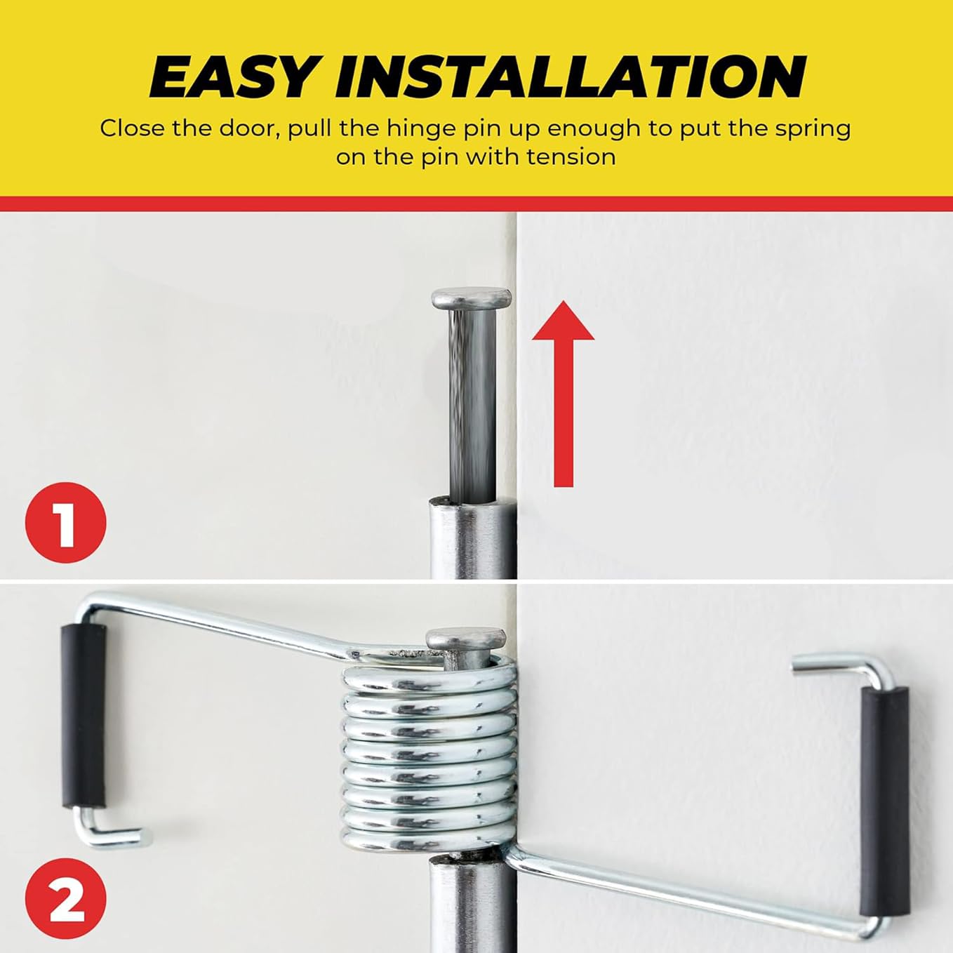 Butterfly Spring Door Closer,6 Piece Universal Spring Door Closer,Butterfly Spring with Rubber Buffer, Fits Most Door Hinge Pins - Image 4