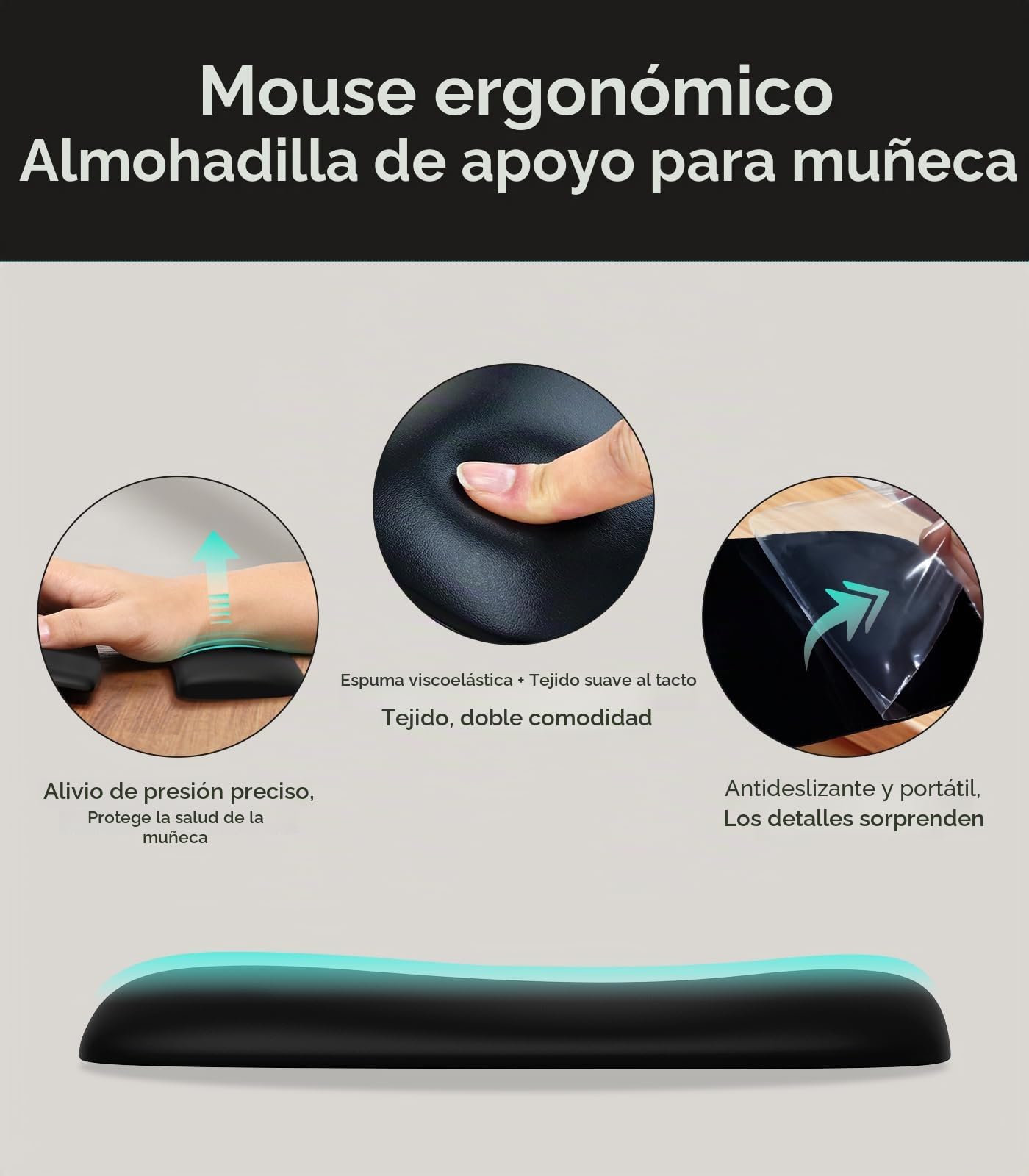Nulea M512 Ratón Trackball Inalámbrico, Trackball Ergonómico de 55mm, dpi Ajustable para un Control Preciso, Compatible con Mano Derecha o Izquierda, Recargable, Bluetooth Multi-Dispositivo y 2.4GHz