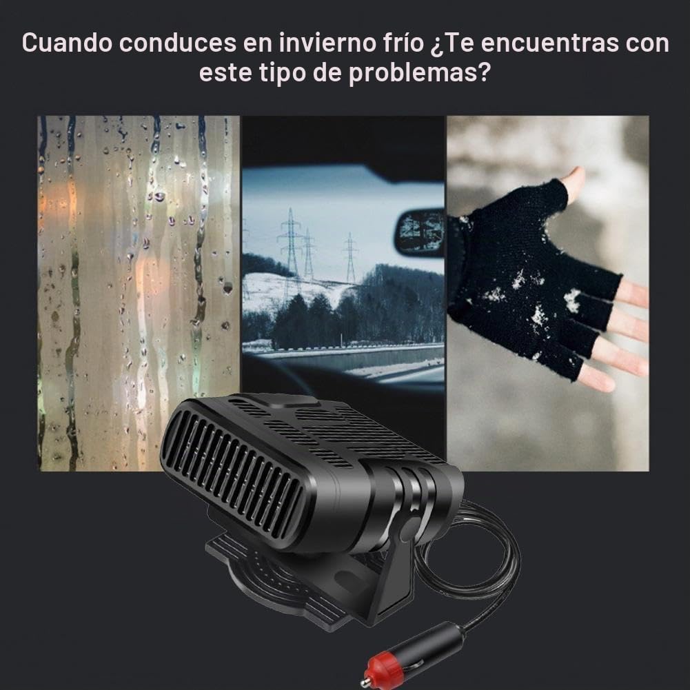 Ventilador y calentador de coche 2 en 1 de 12 V y 24 V, 120 W y 200 W, desempañador eléctrico para parabrisas, secador, desempañador, descongelador, desempañador para campervan que desempañador