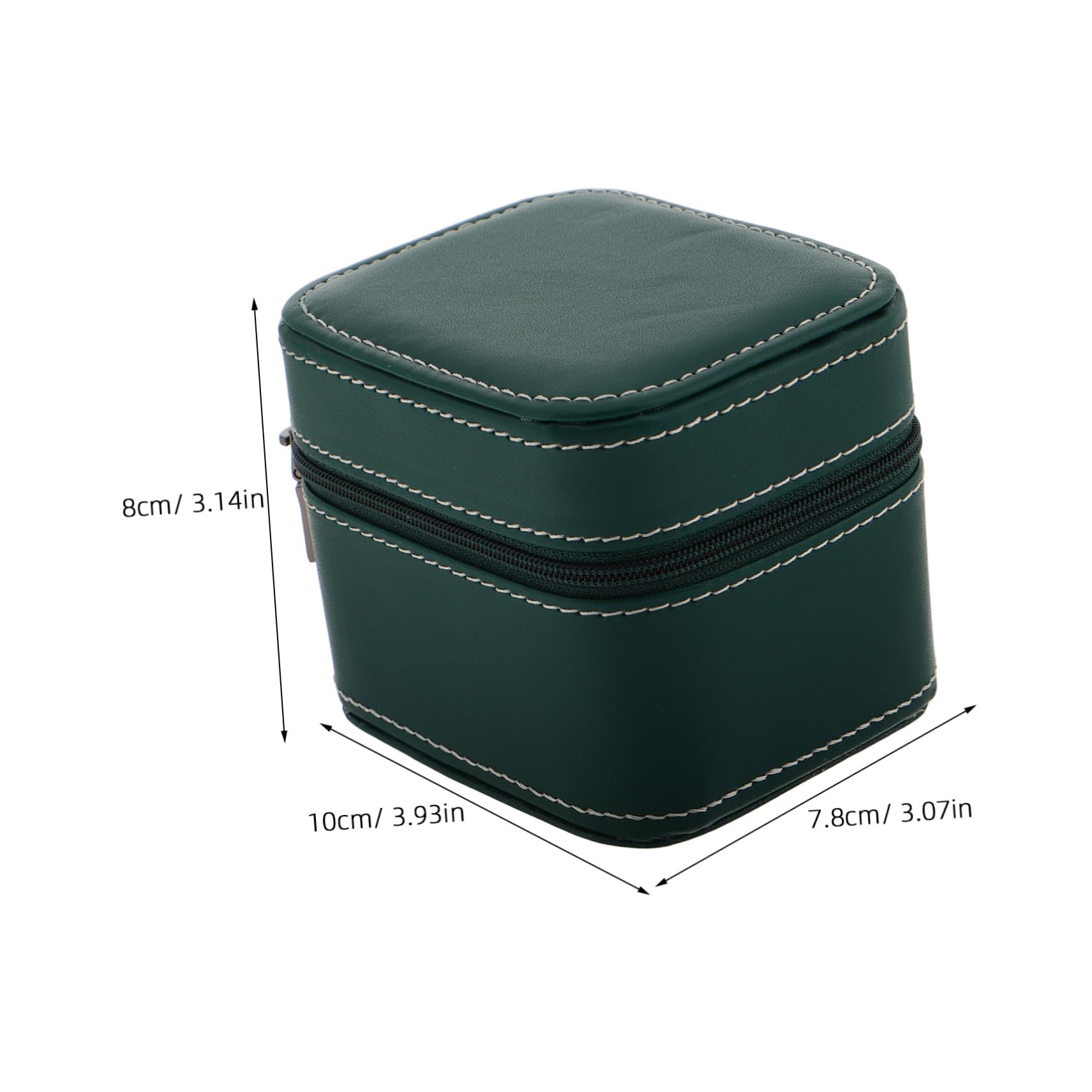 TOVINANNA Compact PU Watch Storage Box for Men Durable Zipper Travel Jewelry Organizer Lightweight and Portable Watch Holder and Everyday Use