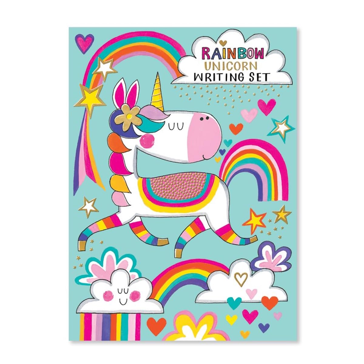 Rachel Ellen Rainbow Unicorn Design Writing Set for Children, Multicoloured