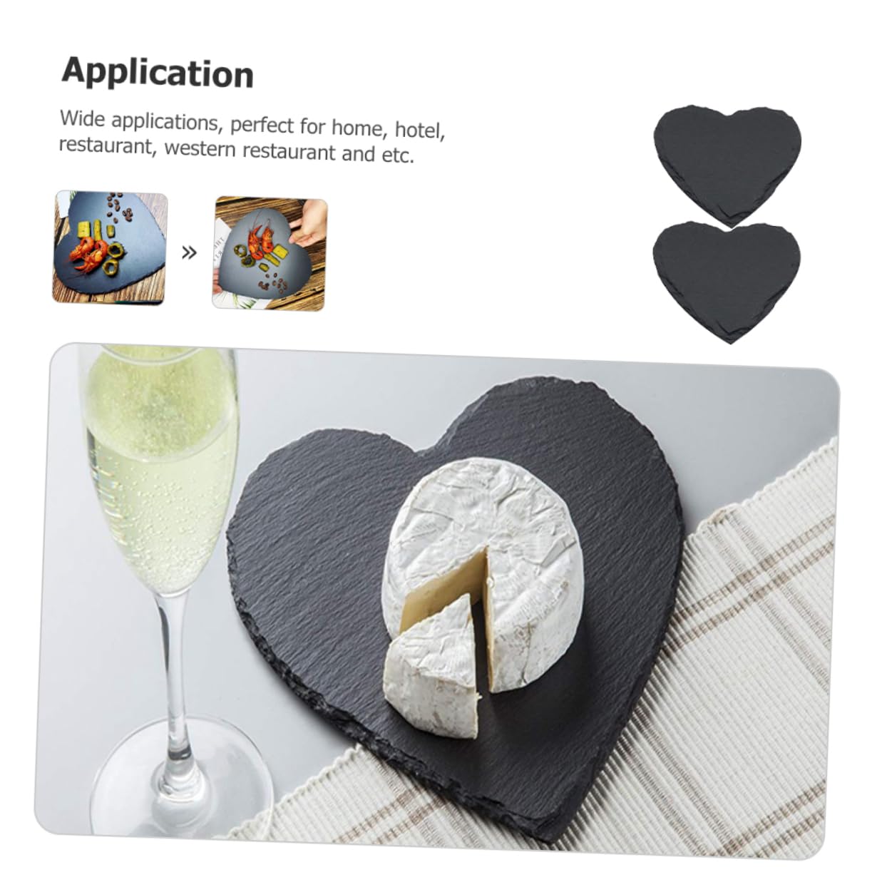 Ipetboom 2piezas Platos De Piedra Natural Placa De Pizarra Personalizada Para Carnes Postres Almacenamiento