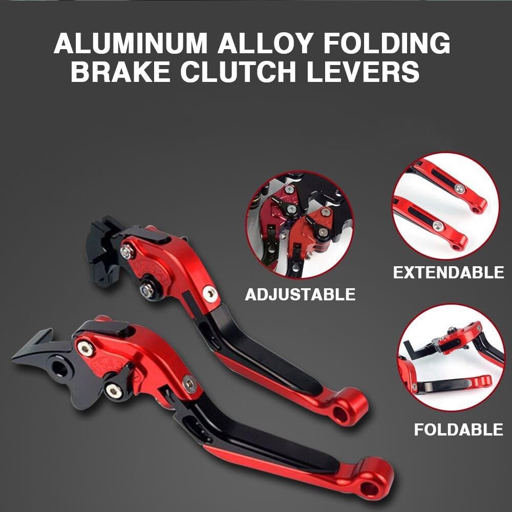 TRASH BIN Leva di Frizione del Freno per CB125R CB 125R Accessori Moto CNC Regolabile Pieghevole Allungabile Freno Scooter Maniglia Leva Frizione(21)