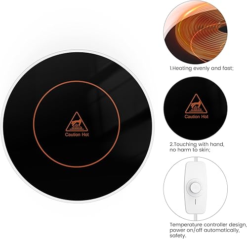 Miniatura 3 de Precalentador de resina automática, bandeja calentadora de posavasos de epoxi con control de temperatura para Résin, resina UV y silicona,