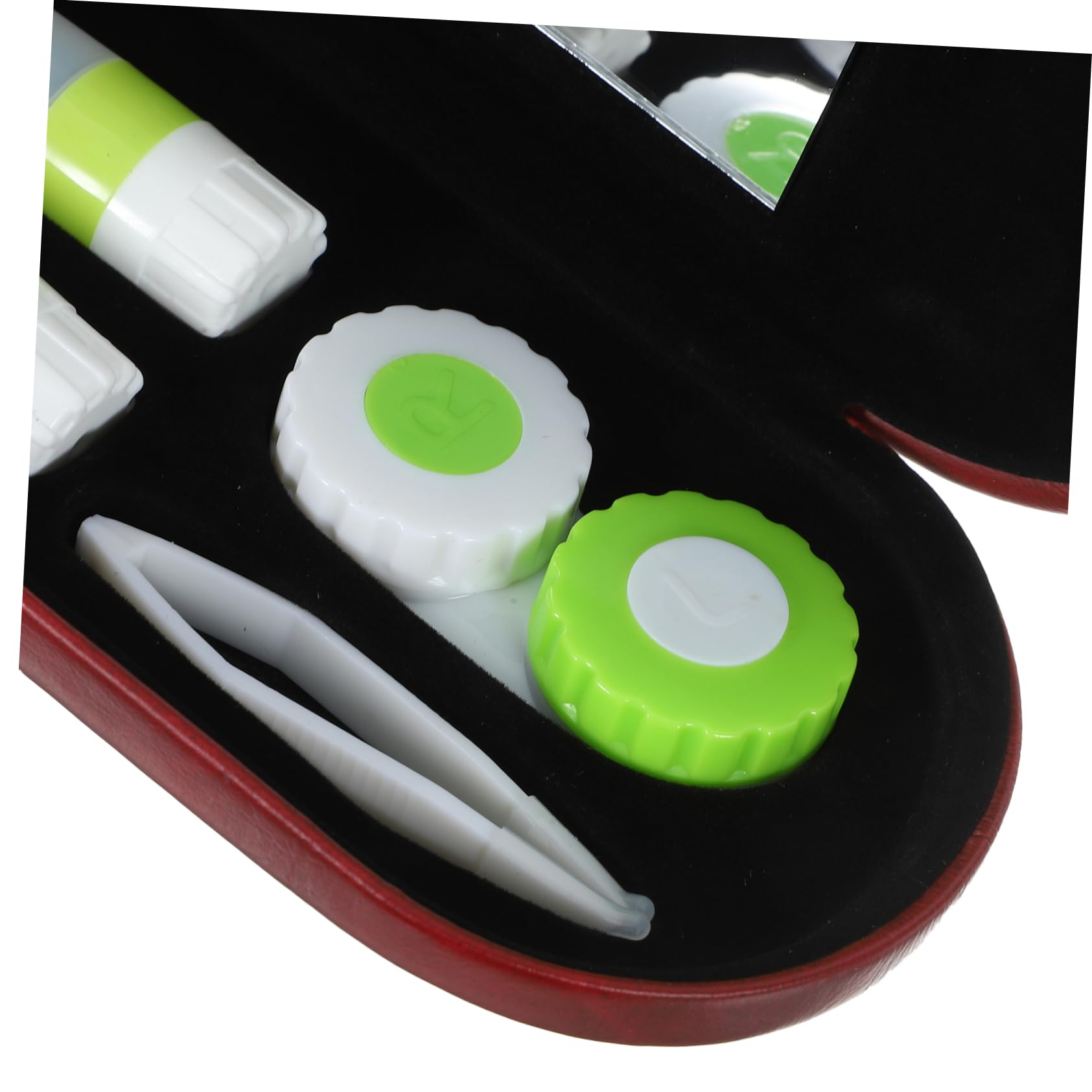 Ipetboom 5juegos Estuche De Gafas Doble Portátil Caja De Almacenamiento para Gafas y Lentes De Contacto para Viajes y Actividades Al Aire Material PU Resistente y Ligero
