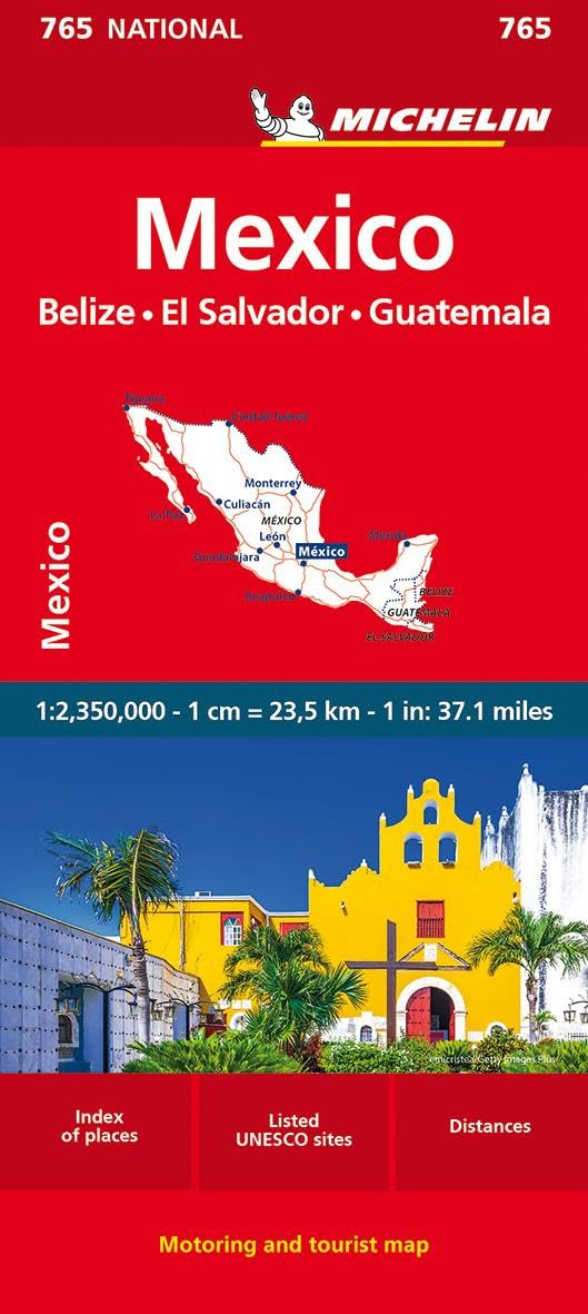 Mexico - Michelin National Map 765: Straßen- und Tourismuskarte 1:2.350.000