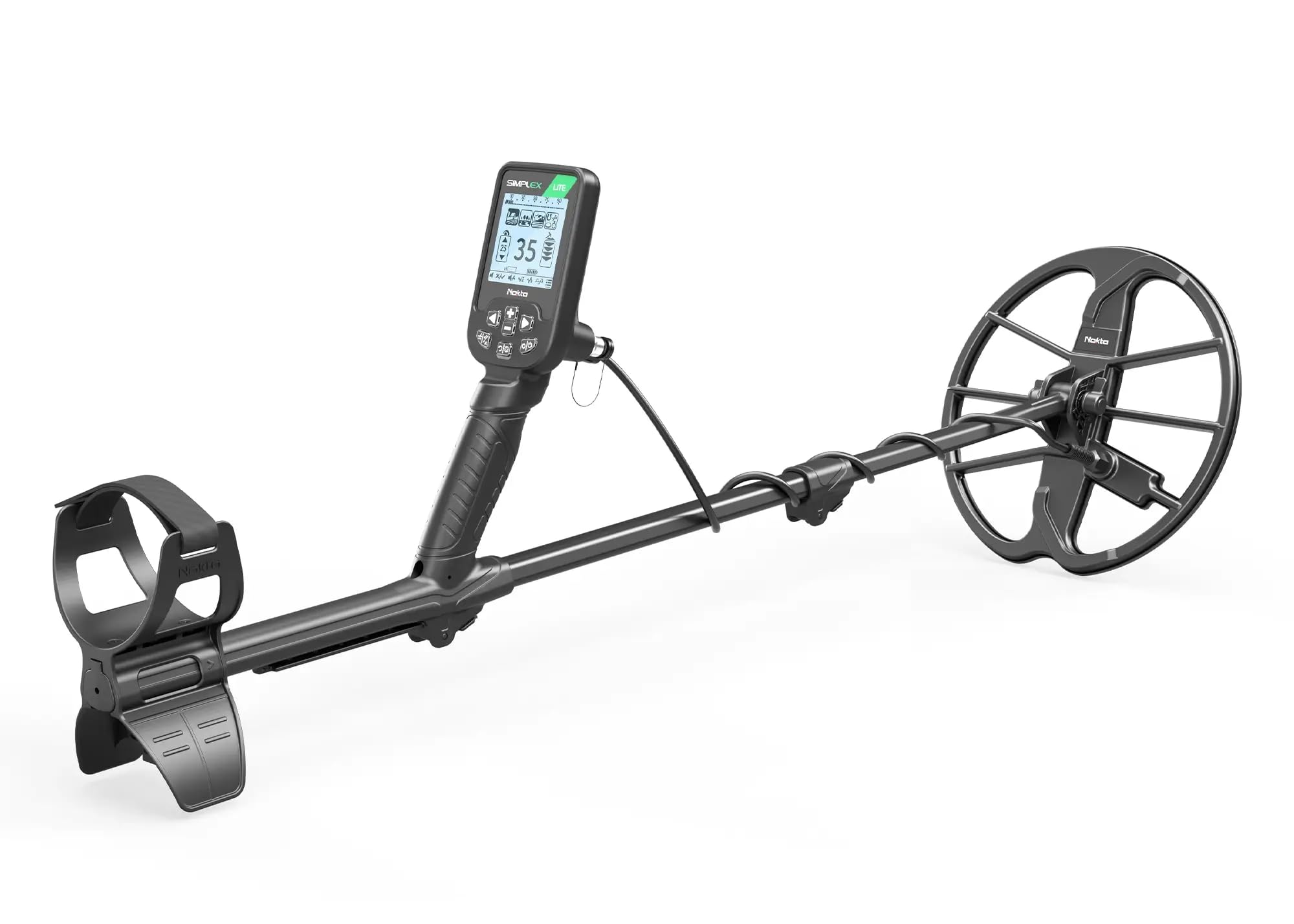 Nokta Simplex Lite - Détecteur de métaux avec bobine de recherche DD étanche de 28 cm, vibration pour détecter sous l'eau, plage et tous les modes de recherche de métaux