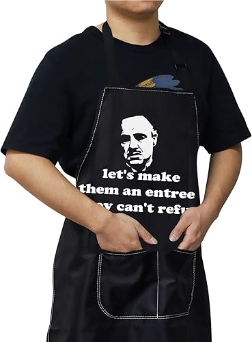 Miniatura 5 de WZMPA Delantal de padrino Vito Corleone Fans Regalos Let's Make Them An Entree They Can't Rechazar Delantal de hornear para hombres y mujeres