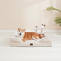 Vista 310 de EHEYCIGA - Cama ortopédica para perro grande, impermeable, de espuma viscoelástica y espuma tipo caja de huevos, bordes elevados, antideslizante