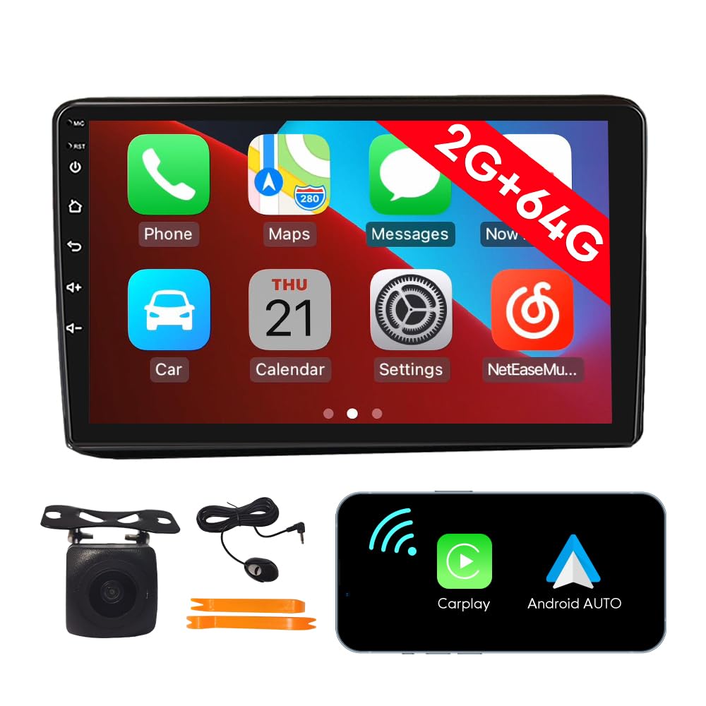 [2G 64G] Android Car Stereo FM Radio Carplay Android Auto 10.1