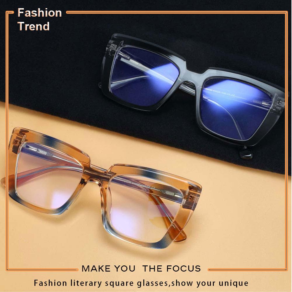 Gafas de moda con montura iridiscente de gran tamaño