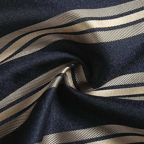 Image of Striped Plaid Polka Dot Mens Tie Formal Necktie Pocket Squares Ties Clips Cufflinks Classic for Men Set
