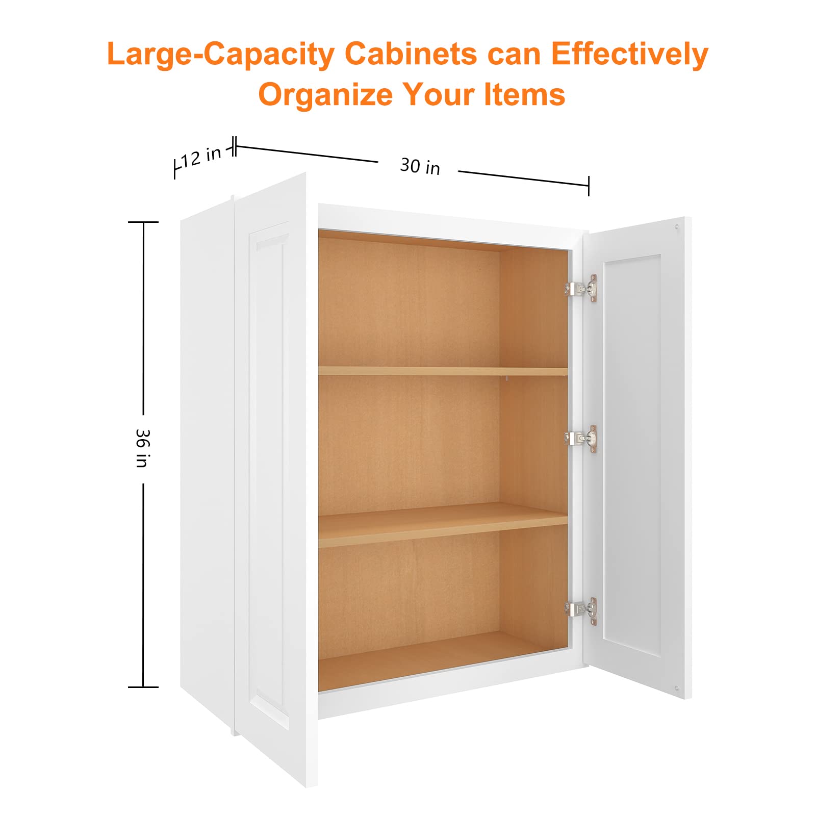 LOVMOR Wall-Mounted Bathroom Cabinet, Medicine Cabinet, Bathroom Cabinet Wall Mounted with Adjustable Shelves & Soft-Close Door, 12