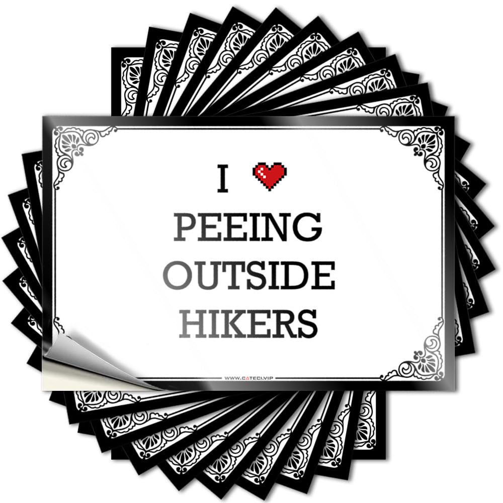 Fzfn Colour Tattoo Best Peel And Stick - I Love Peeing Outside Hikers Case Punk Waterproof Vinyl For Things(6X9cm)
