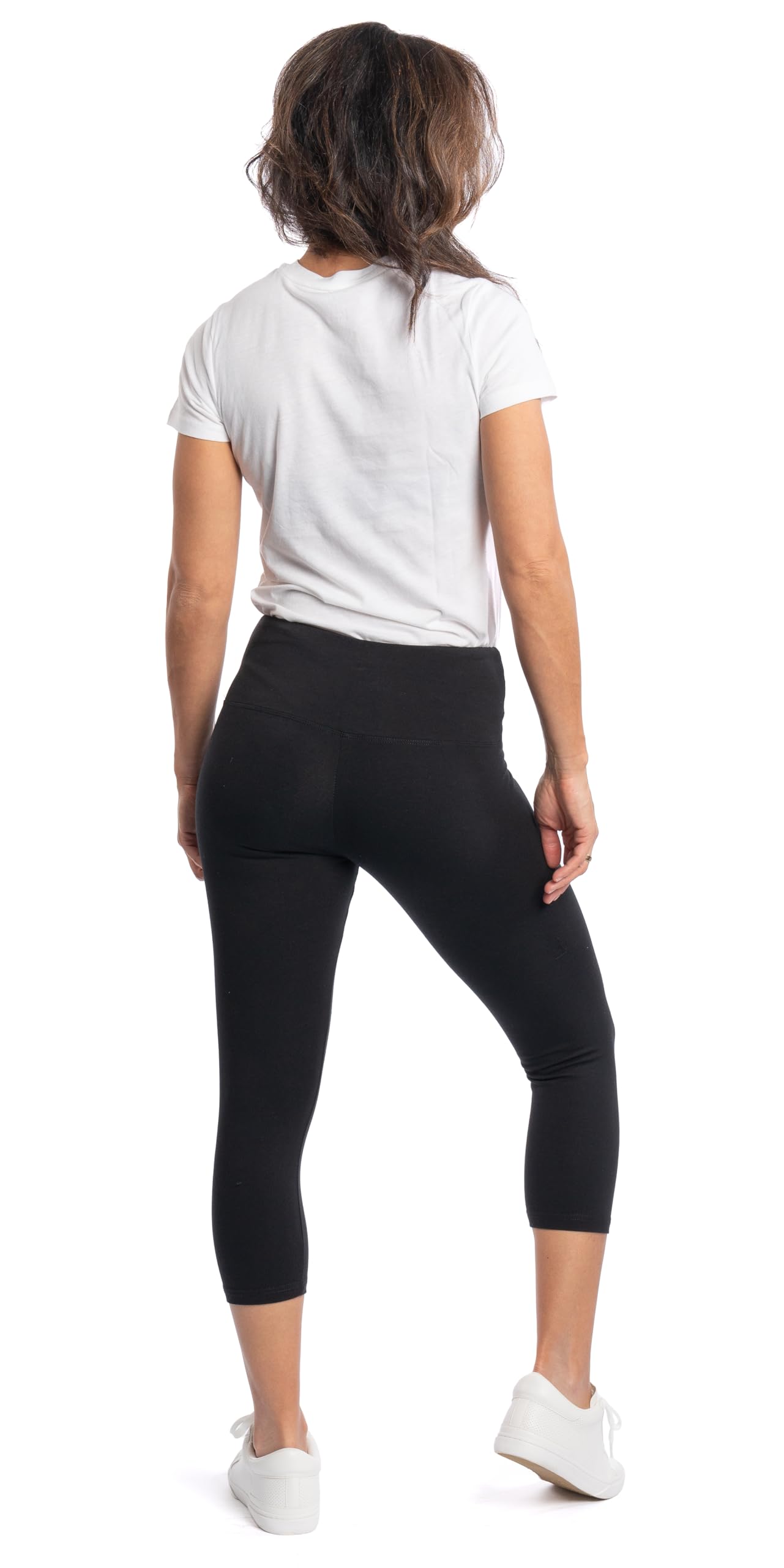 INTRO. Tummy Control High Waist Capri Length Legging BLK-LRG