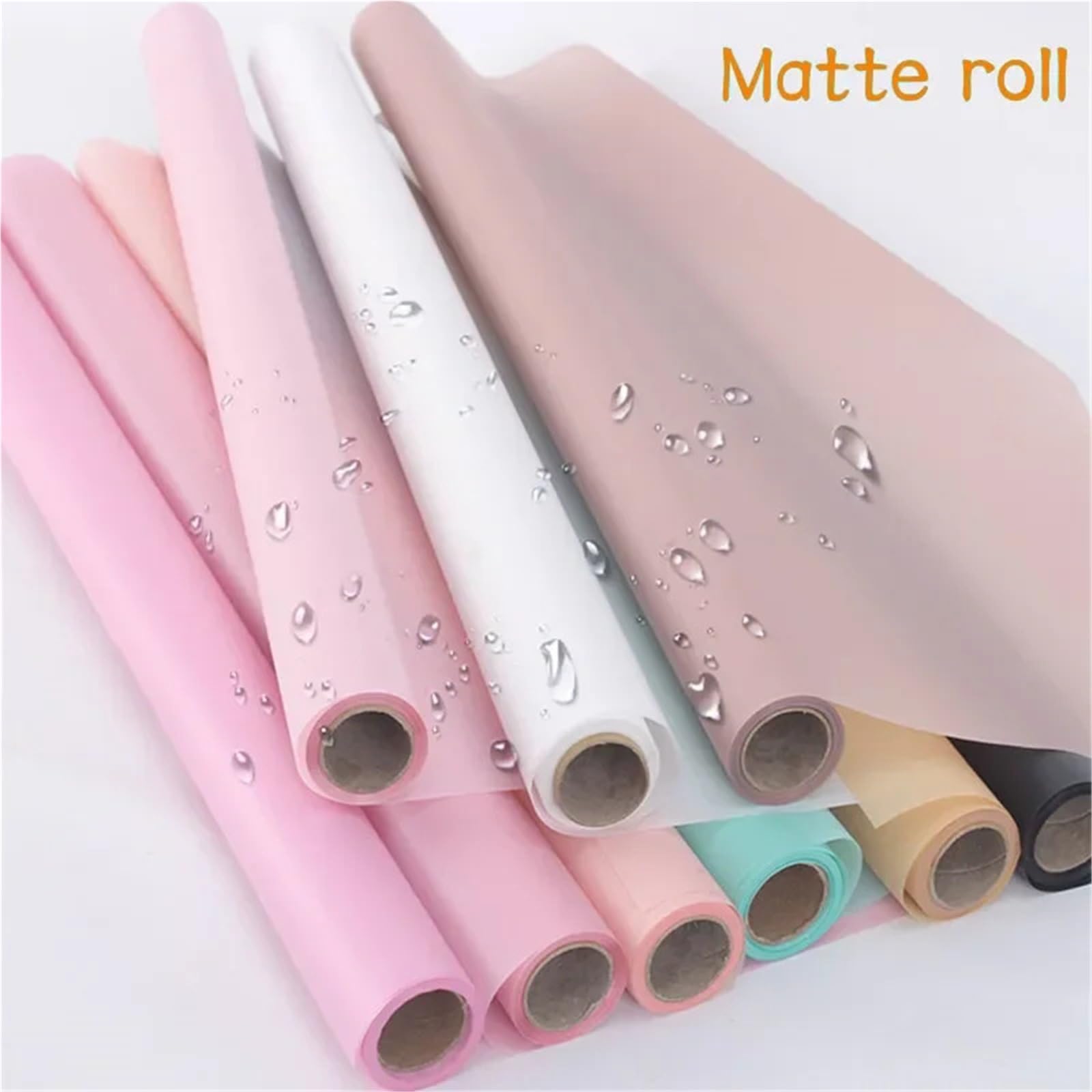 Blumengeschenk-Dekopapier, 60 cm x 11 Yards (ca. 10 m) mehrfarbige Geschenkpapierrolle for Blumensträuße(Light Purple)