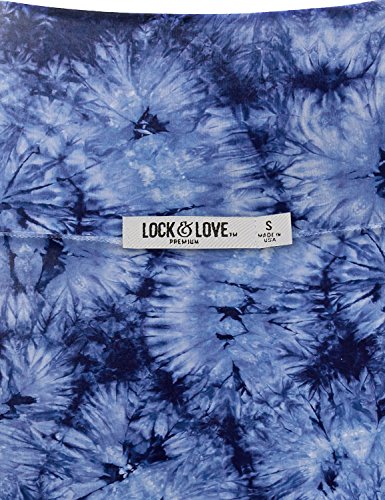 Lock and Love WB1058 Womens Tie Dye Fold Over Maxi Skirt XXXL Navy4