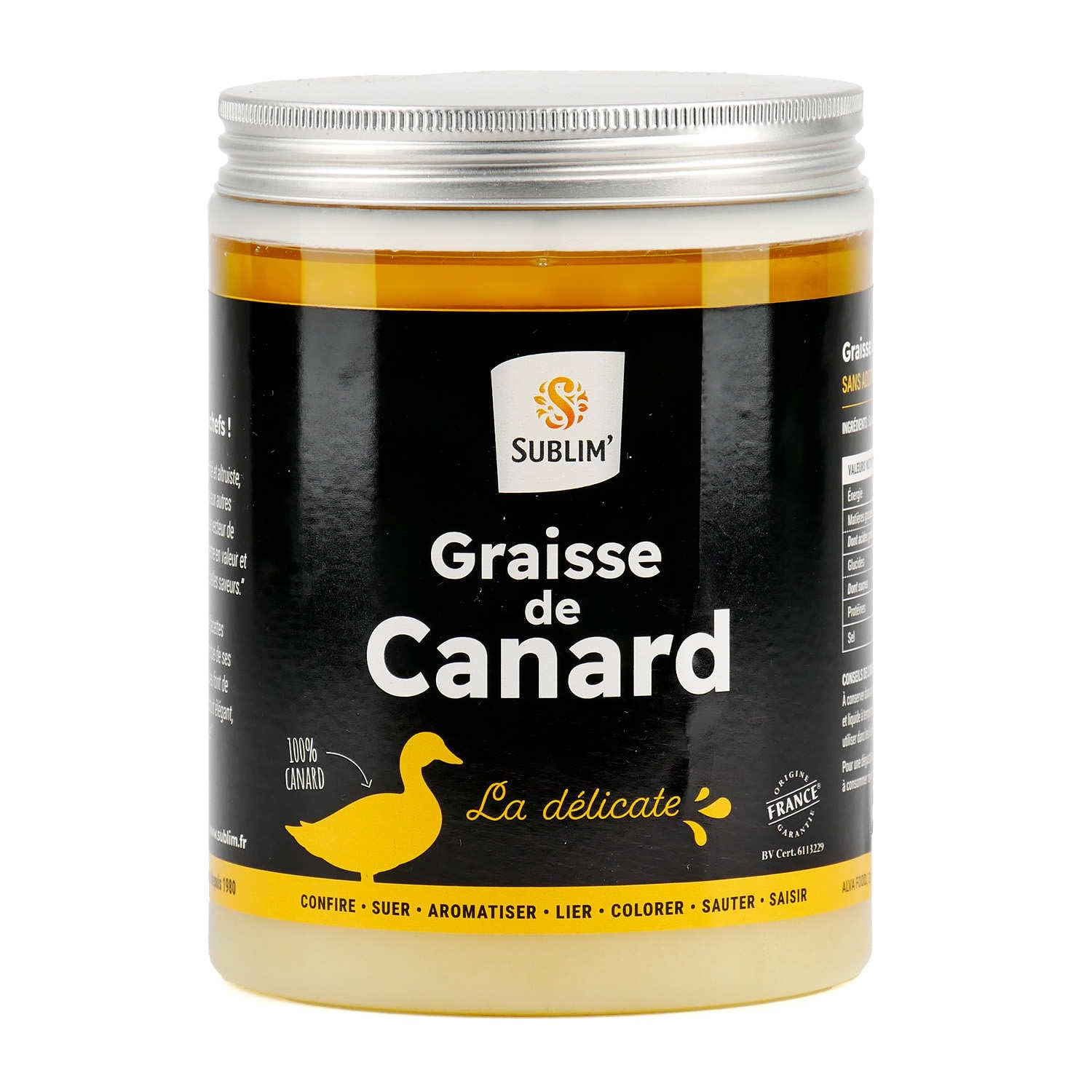 Graisse de canard Sublim' - La délicate - 2 pots de 850g
