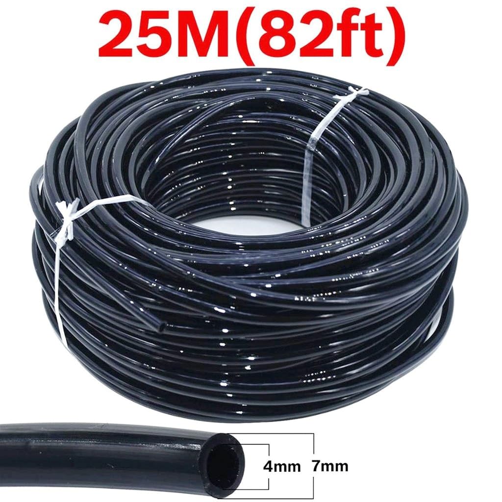Tropfbewässerungsband, PVC-Gartenbewässerungsschlauch-Tropfbewässerungssystem 1/4 Zoll 10-30 m(25m(82ft))