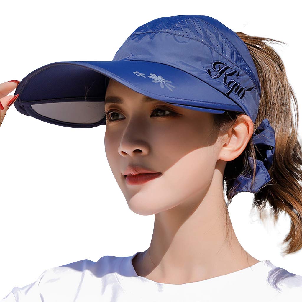 Generic Sombrero de Pescador Gorra de protección UV for Playa Sombrero de Paja de ala Grande de Verano for Mujer de Gran tamaño Visera Flexible Gorra de Sol de ala Ancha Sombrero Plegable con Lazo