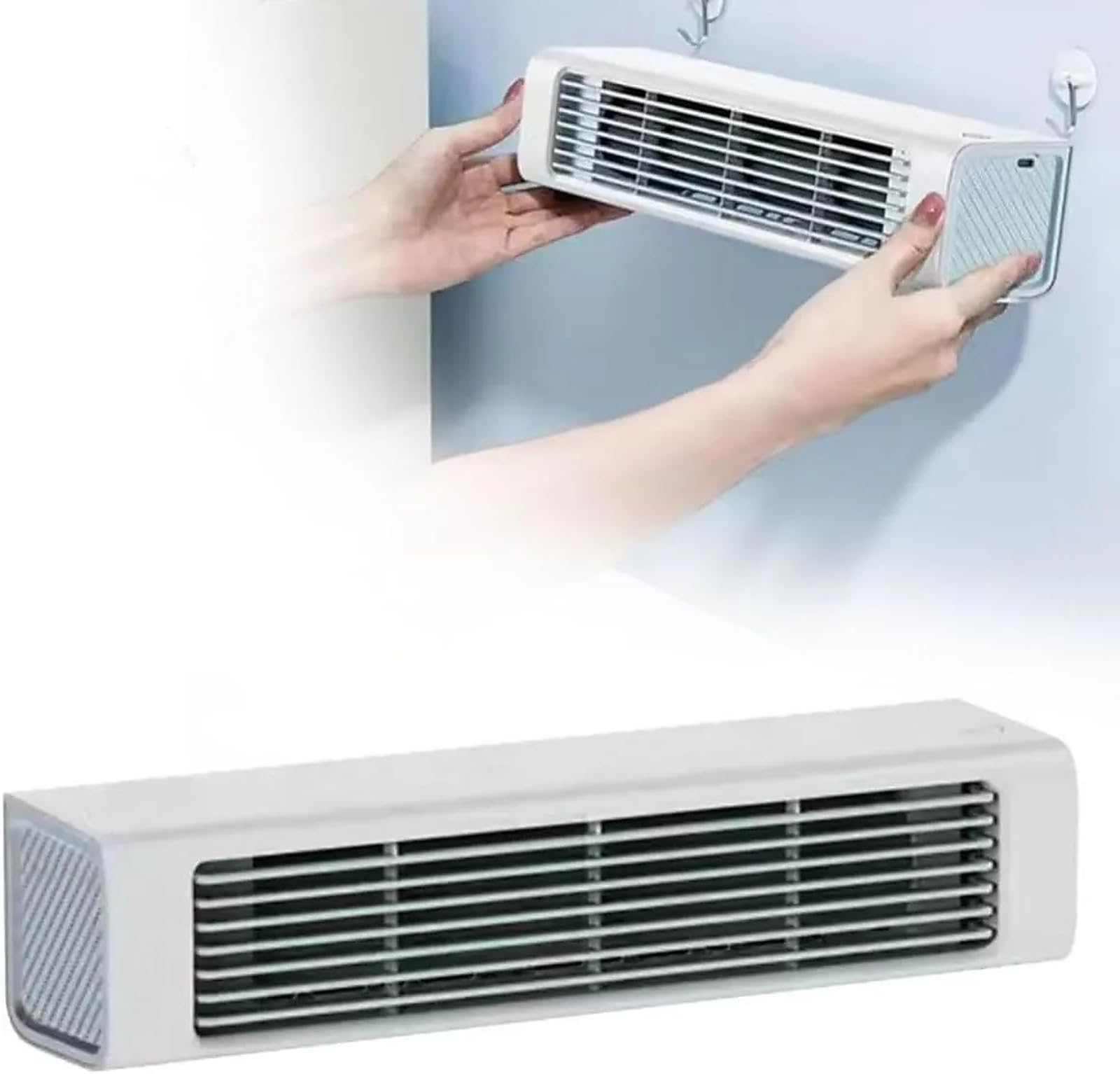 Ventilador de aire acondicionado inalámbrico portátil – Ventilador de refrigeración montado en la pared con 3 ajustes de velocidad para dormitorio, oficina, hogar y coche, refrigeración instantánea de