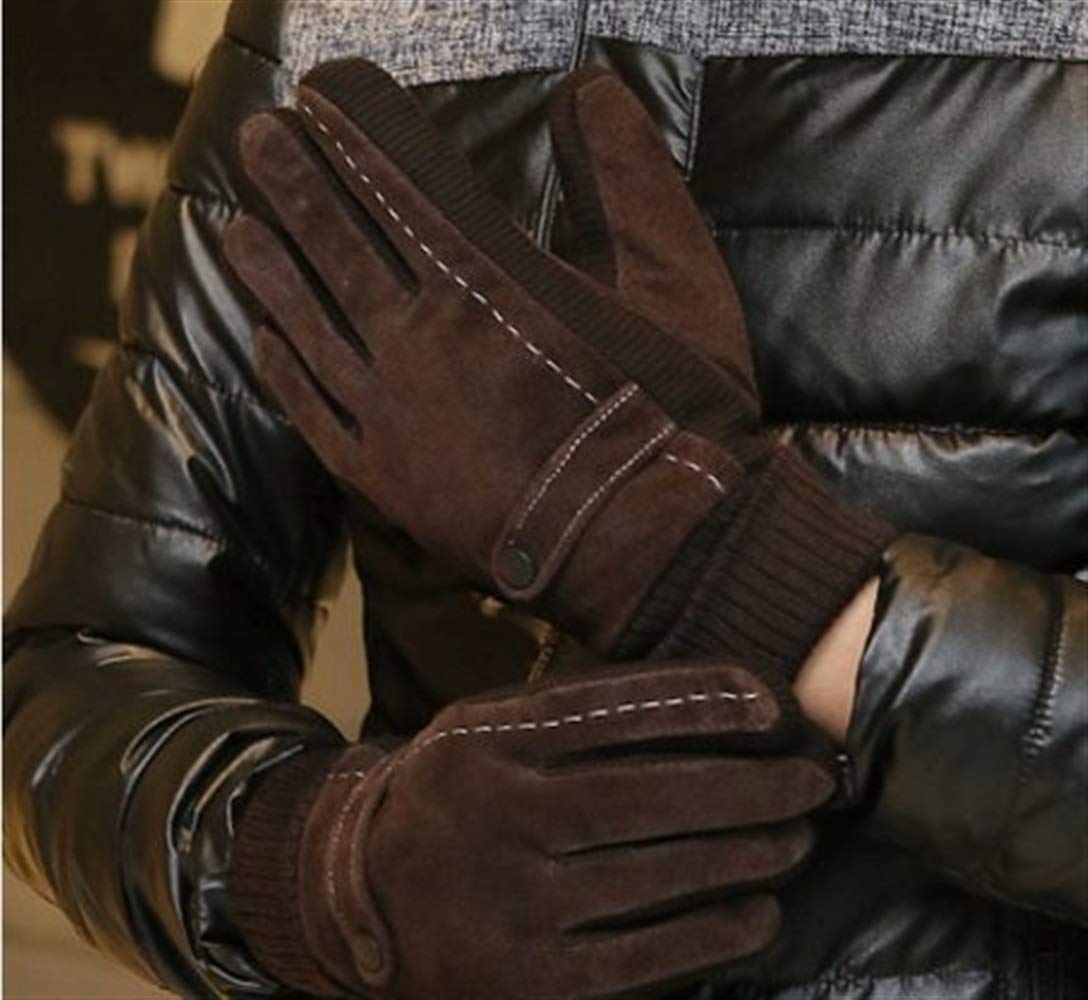 Unisex-Adult Mittens Męskie Outdoor Winter Grube Ciepłe Rękawiczki Nowoczesne Casual Men Fashion Rękawiczki Termiczne Rękawiczki Jeździeckie/Black 2/One Size