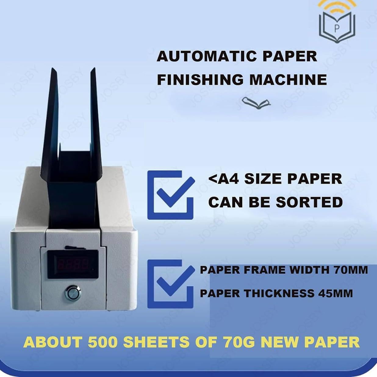 Automatyczna Utrząsarka Do Papieru, Automatyczny Sorter Papieru, Biurkowa Utrząsarka Do Papieru O Prędkości 18000 Obr./Min, Jednokomorowa 50/70 Mm Do Wyrównywania DoubleBlower