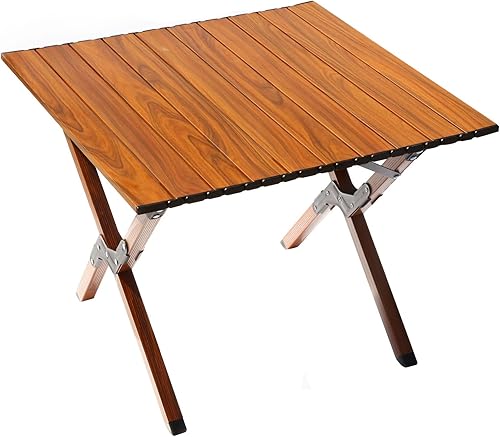 Mesa auxiliar plegable para acampar al aire libre que se pliega ligera mesa de picnic portátil plegable mesa de campamento de aluminio enrollable