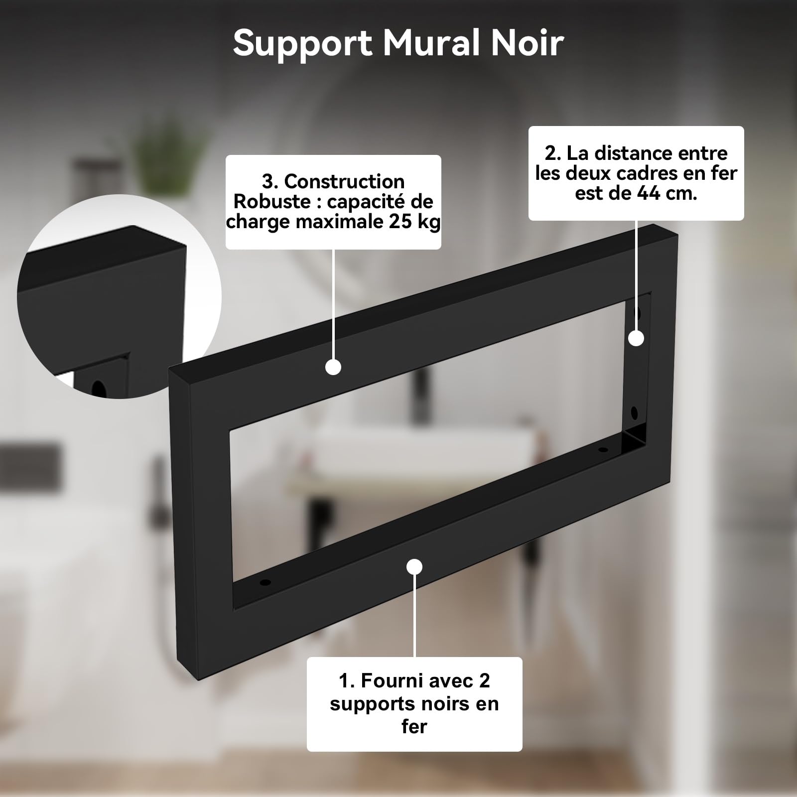 ENSEMBLE DE MEUBLES DE SALLE DE BAIN AVEC LAVABO REA AA105A MOLLY WHITE 40CM