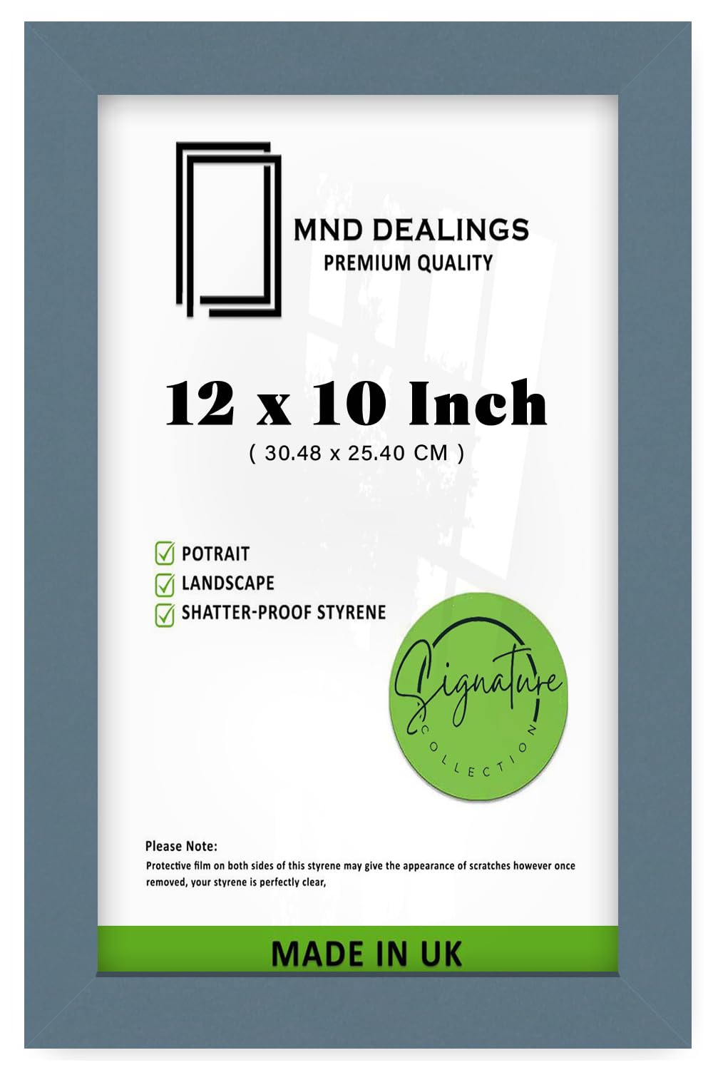 Mnd Dealings Dark Grey | Durable (30.48 X 25.40 Cm) Poster Frame | Polished Styrene 10 Inch X 12 Inch Handcrafted Frame For Anniversary/Birthday/Wedding/Gifting- [ ]