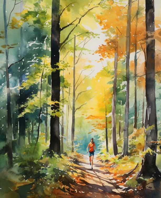 Miniatura 1 de Pintura por números para adultos, madera, acuarela, paisaje, kits de pintura por números en lienzo, suministros de pintura al óleo para niños, 15.7