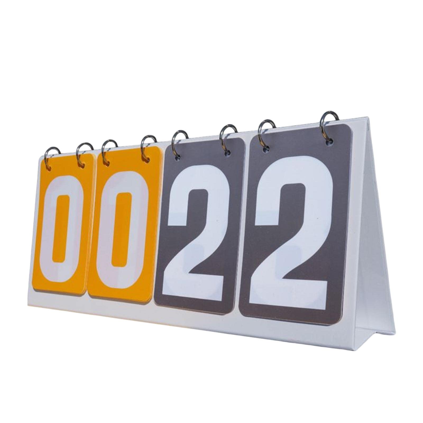 Segnapunti Tabellone segnapunti Portatile Flip Scoreboard Tabellone segnapunti da Tavolo for Sport con Palla da Tennis e Basket Tabellone Segnapunti(Yellow Green)