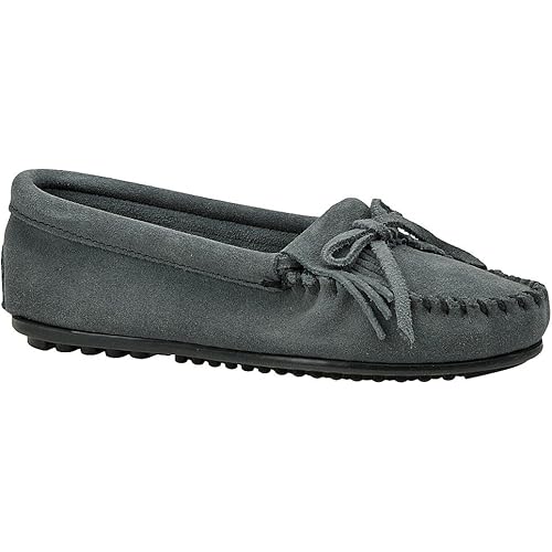 Minnetonka Women's Kilty Suede Hardsole Moccasin