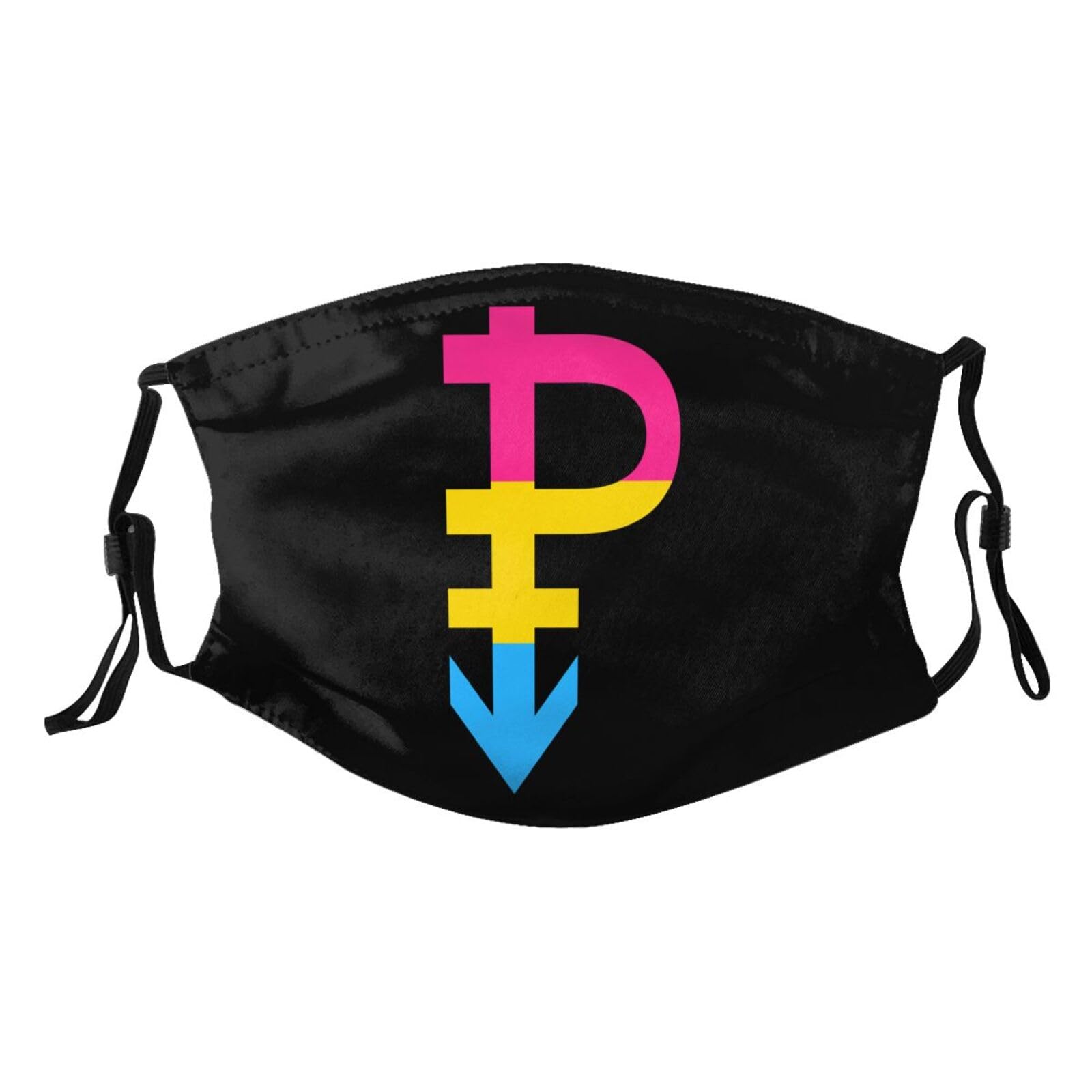 Pansexual symbol Pride Flag LGBT Adult Dust Mask Adjustable Dust Face with 2 Filter