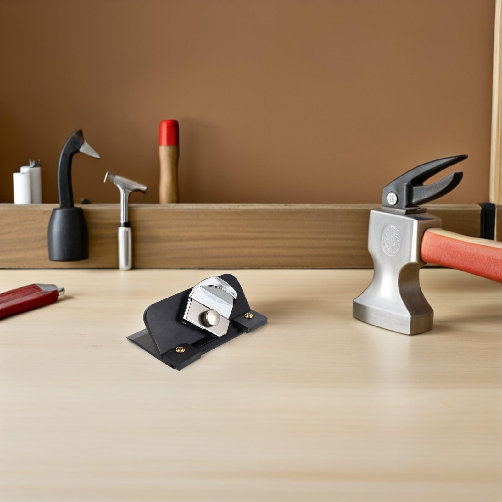 TEHAUX Outil de Coupe Rétractable à Lame Dure 45° Biseauté – Cutter de Précision pour Carton et Passe-partout – Appareil de Découpe Ergonomique pour Encadrement et Loisirs Créatifs