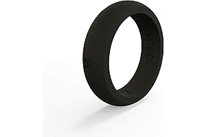 Women’s Black Classic Athletics Silicone Ring in Different Sizes Including Size 07