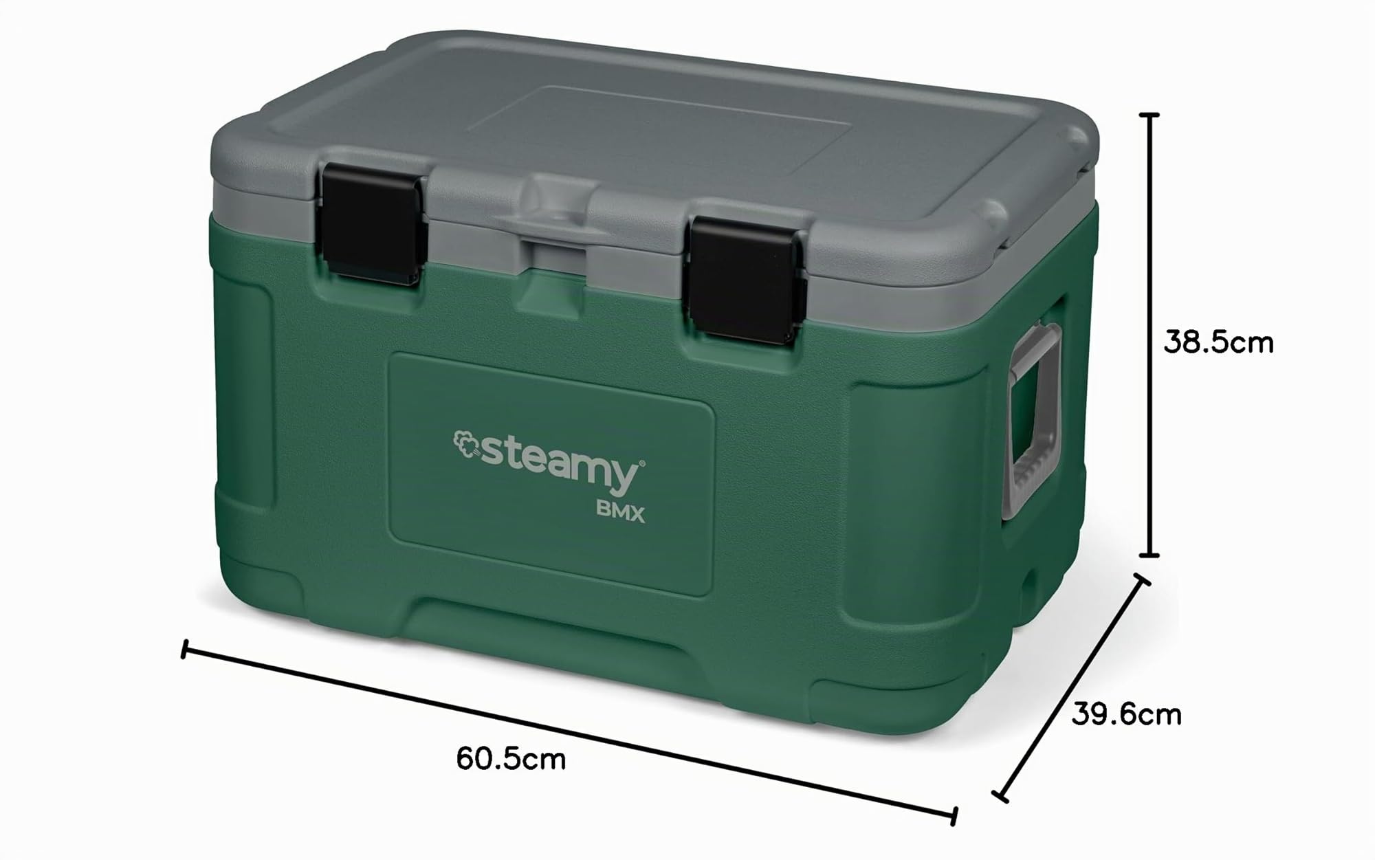 Steamy BMX 50, Frigoriferi portatile passivo, Ideale per lavoro e pranzo, 50 Litri, Verde