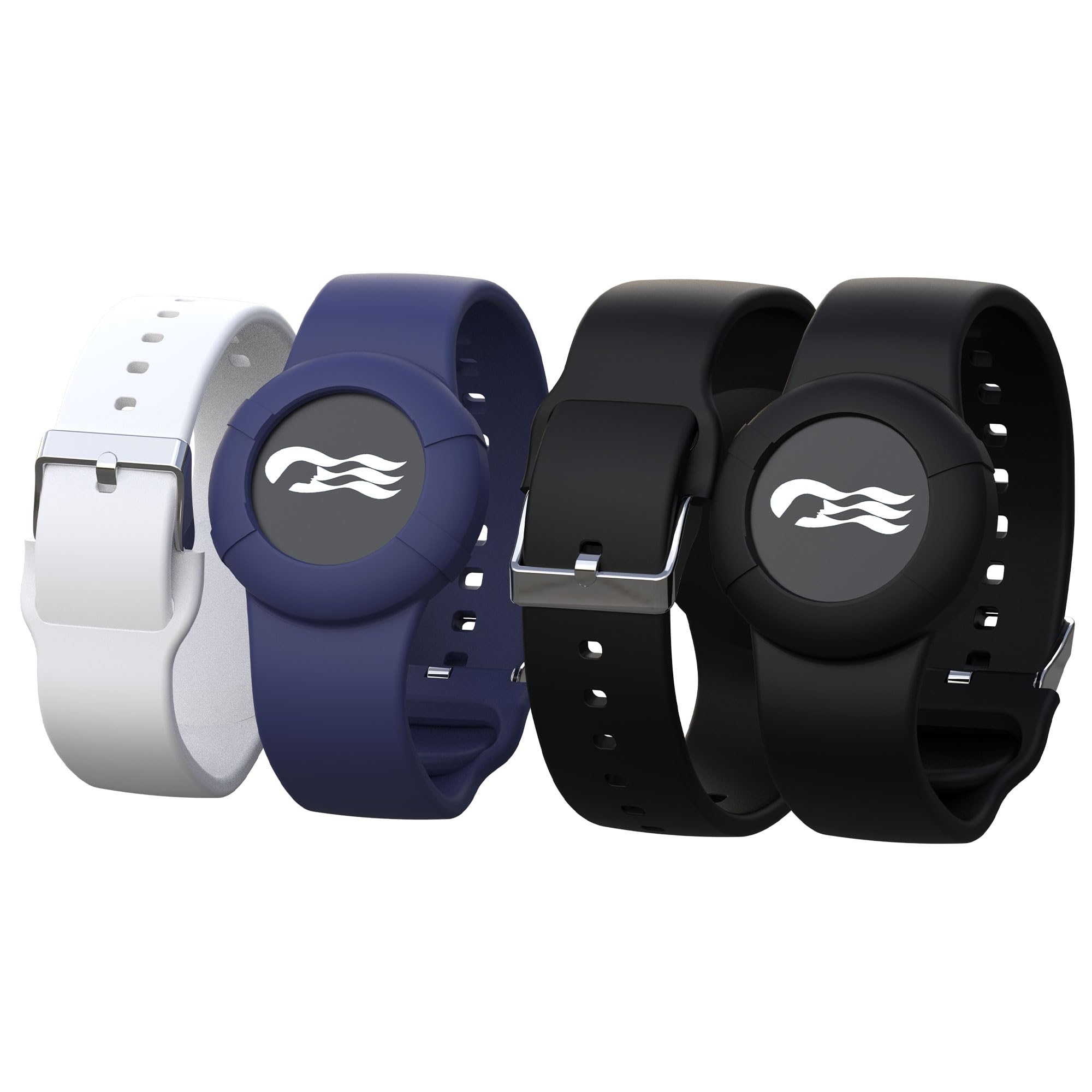 4 Pack Holders for Princess Cruise Medallion, Silicone Wristbands for Carnival Ocean Medallion - 2 Sizes (S/M and M/L) in One Pack, Black and Dark Blue (M/L), Black and White (S/M)-image-45