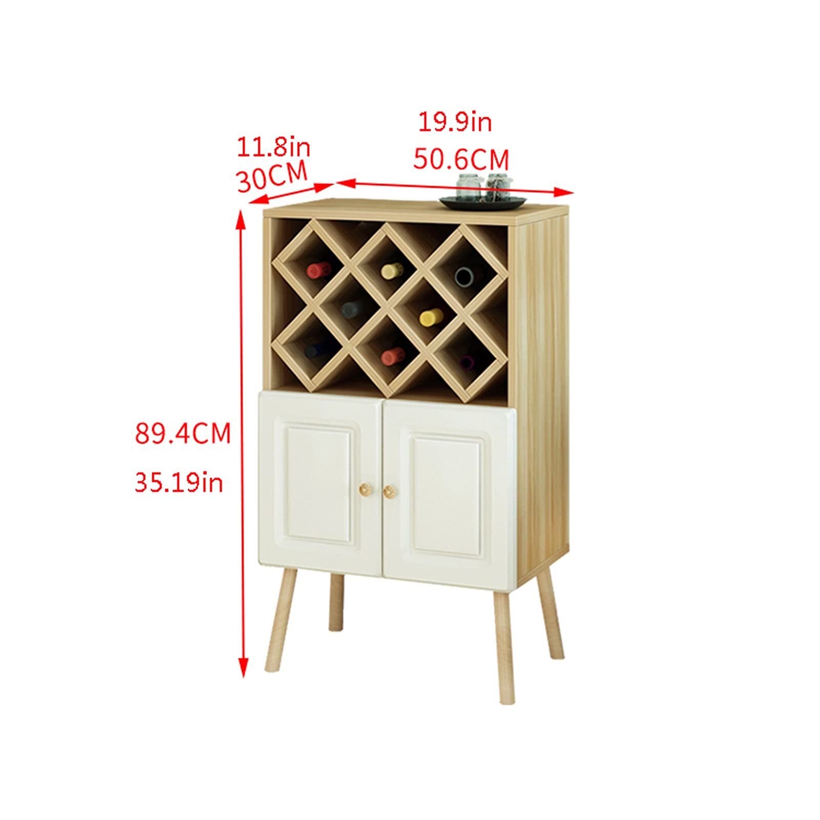 Botellero para bebidas, gabinete de vino, estantes de vino, estantes de vino de pie para el hogar, cocina, bar, gabinetes, estante de despensa, gabinete de bar (color: A)