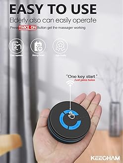 Tens Black Unit with 2 Pads,EMS Microcurrent Mini Massager Machine,Low Frequency Multi Function Physiotherapy Instrument Muscle Stimulator,Full Body Pain Relief Therapy Device(FSA or HSA Eligible)