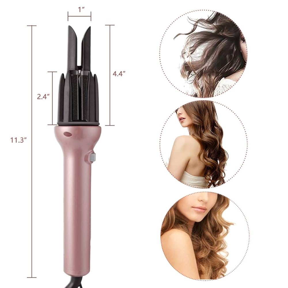 Amazon.com: 360 Rotating Ceramic Curling Wand with Automatic Spin - 1.1" Professional Spiral Beach Waver Iron for Long Hair (Mothers Day Gifts) : Beauty & Personal Care