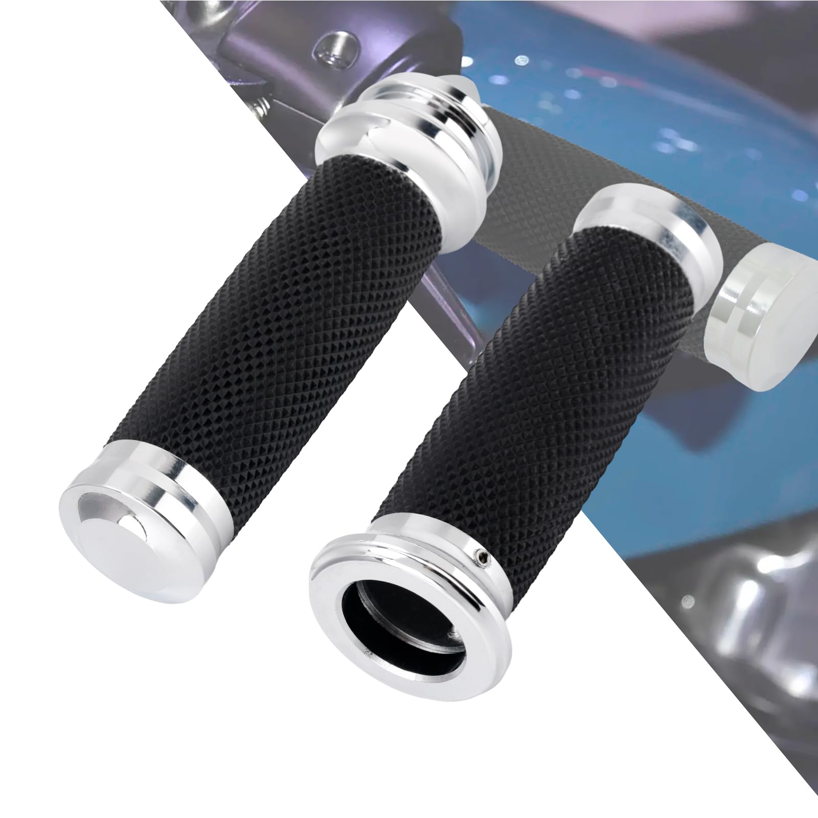 HDBUBALUS 1" Electronic Throttle Defiance Handlebar Grips 25mm Hand Grips Fit for Harley Touring Street Glide Road King Road Glide Electra Glide