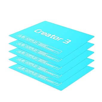review Flashforge 3D Printing Build Surface, 3D Printer Heat Bed Platform Sticker fit Creator 3 (5pcs)