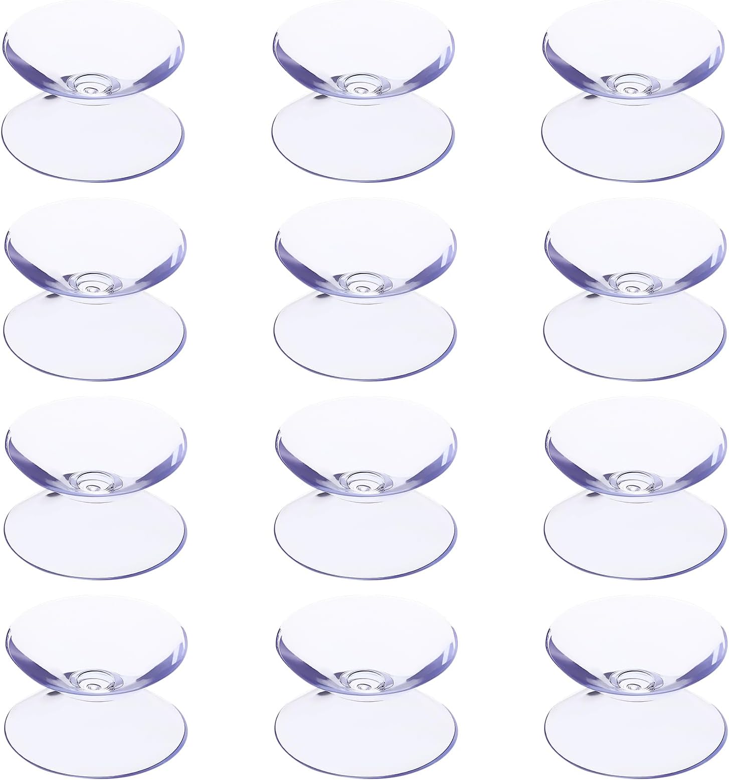 DOITOOL 12 Pcs 1 cm Double Sided Suction Cups for Glass Table Top Sucker Pads Window Hanger Suction Cup Sucker Hangers for Kitchen Office Bathroom