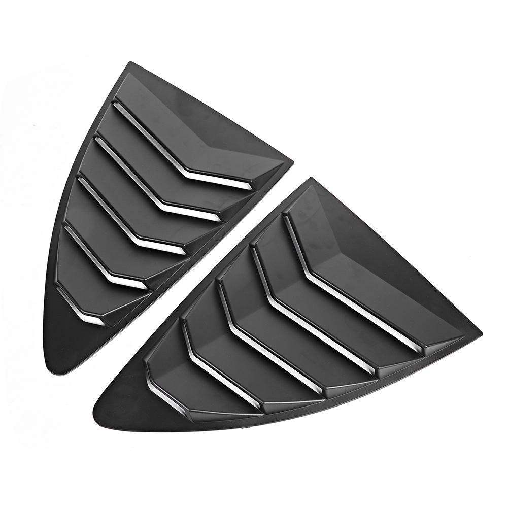 KIMISS Persiennes de fenêtre latérale, 2pcs Persiennes de Lunette arrière en ABS Panneau de Spoiler pour 86 GT86 2013-2019 (Noir Mat)