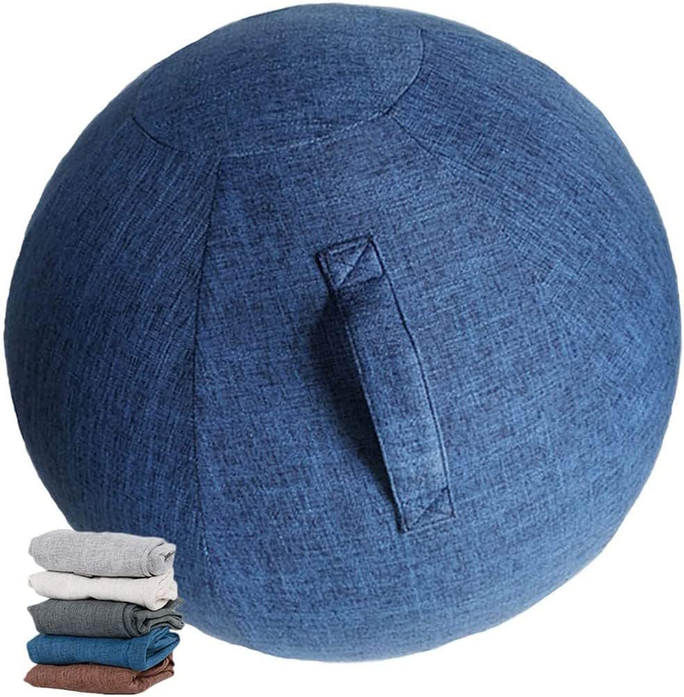 Sitting Ball Chair for Office And Home, Yoga Ball Desk Chair, with Cover for Balance, Stability And Fitness, Ergonomic Posture Exercise Ball Seat