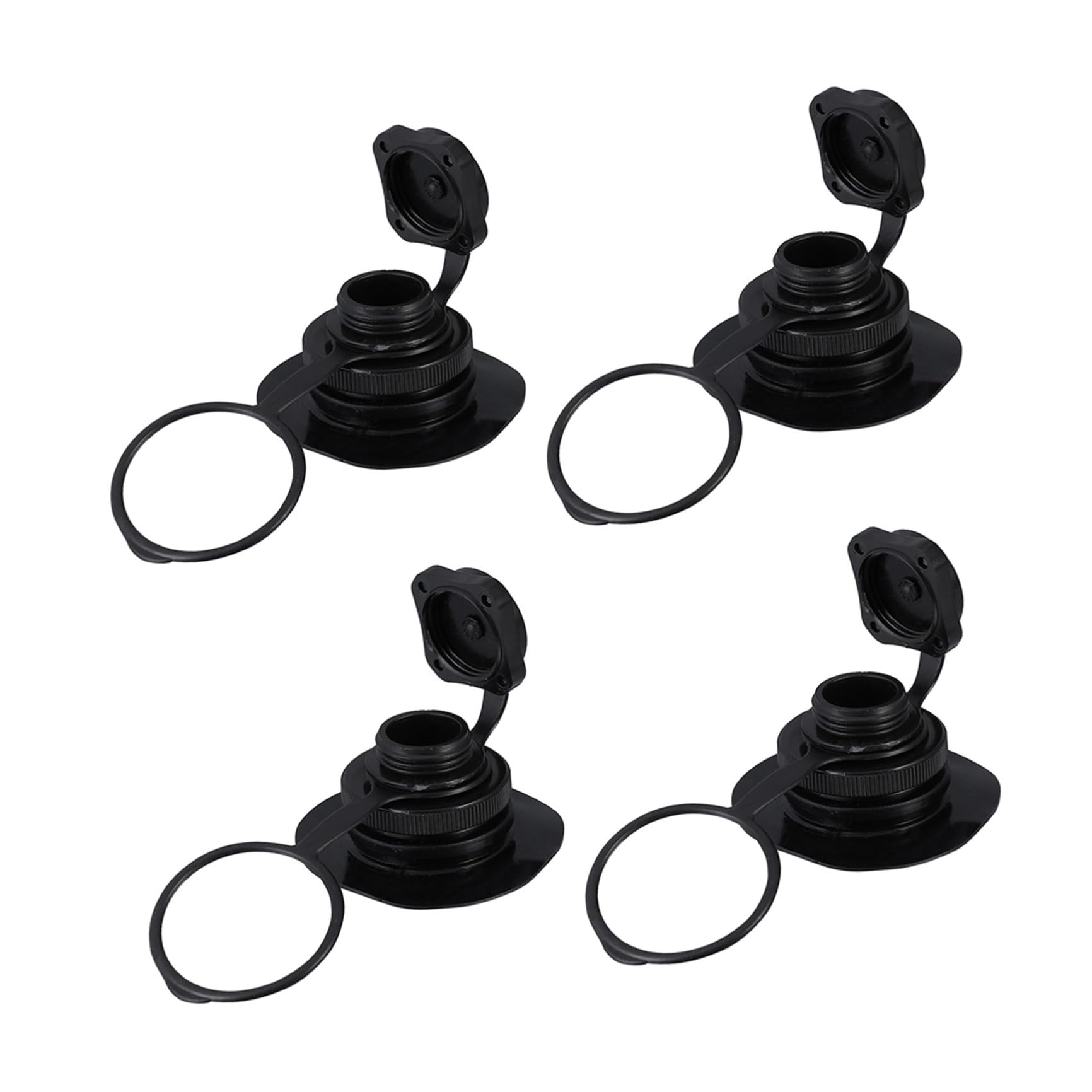 Gatuida Ugello Aria A Spirale Tipo Ciotola Tappo Sostituzione Barca Mattress Gonfiabile Puscina Gonfiabile Gommone Gonfiabile Valvole A Spirale Valvole di Gonfiaggio PVC Black