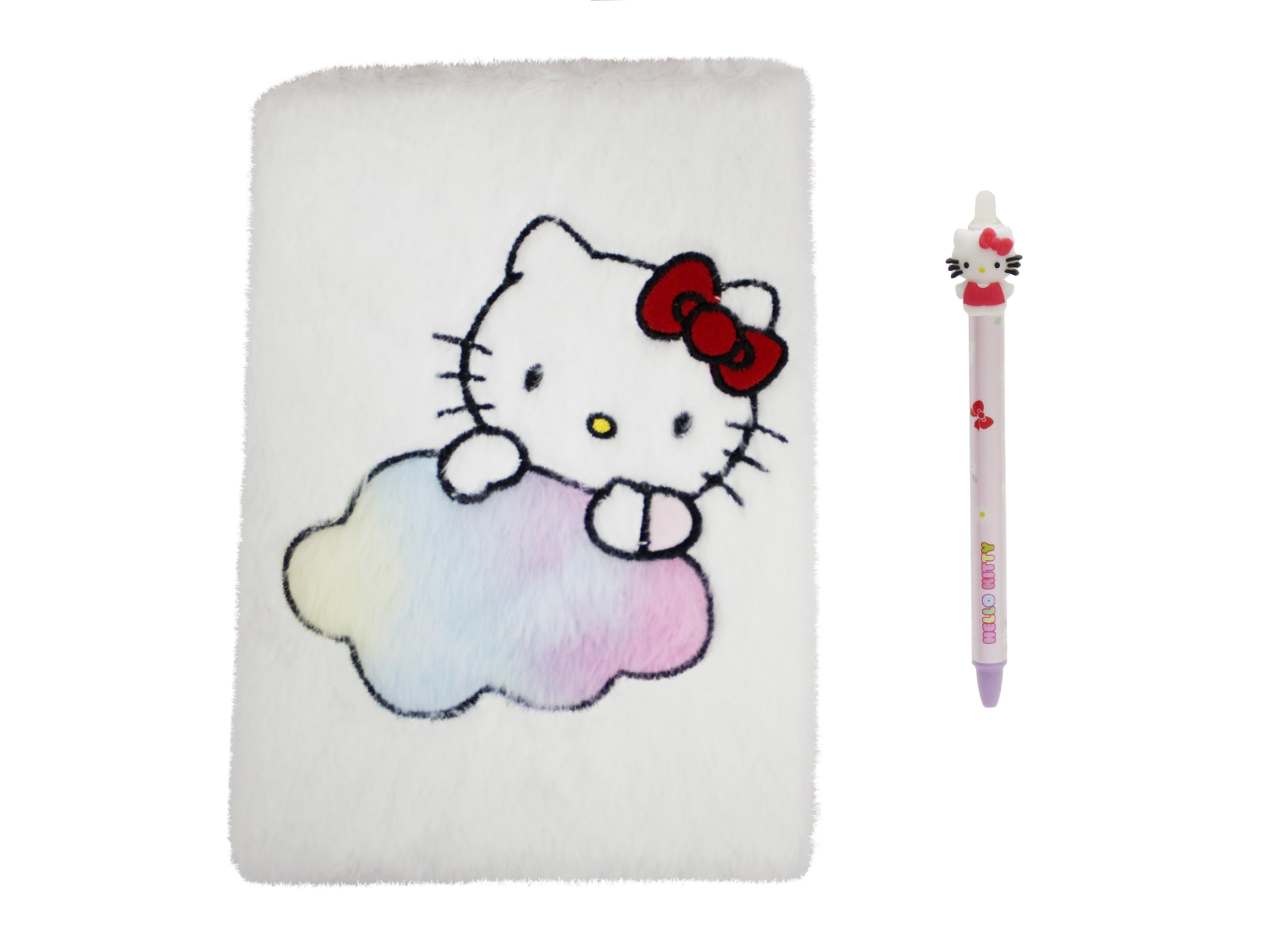 Hello Kitty & Friends 2 Pcs Sanrio Plush Ball Pen Set Notebook Set37-01Hk
